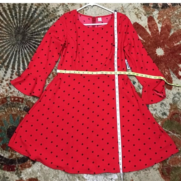 💃SLEEVE 3/4 DRESS WomenELASTIC Red - Picture 5 of 7